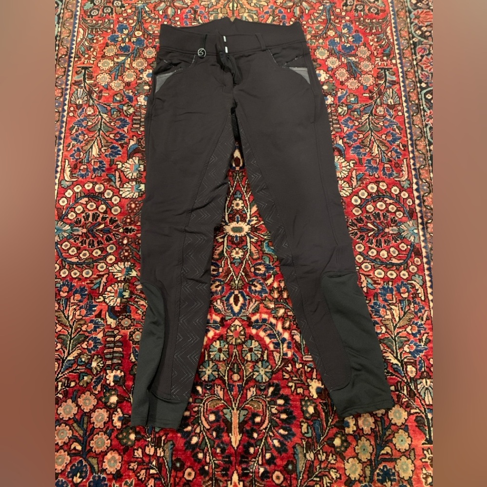 Quality Horse Products black full seat equestrian riding breeches ND 40/US 8
